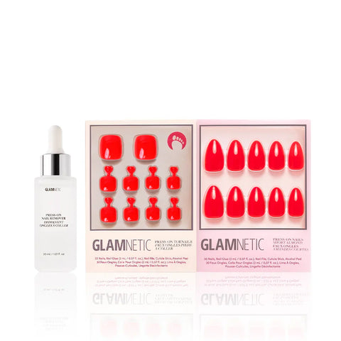 Fiery Red Mani Pedi
