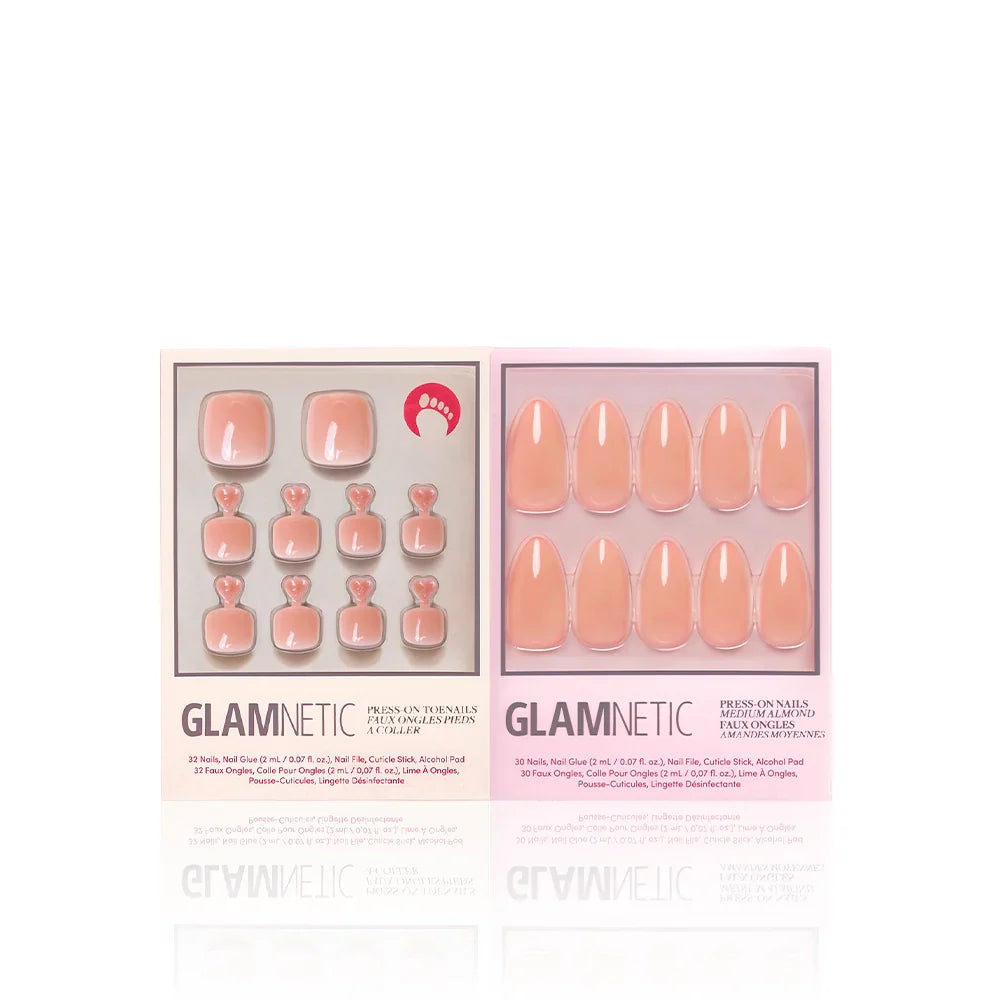 Sheer Peach Mani Pedi