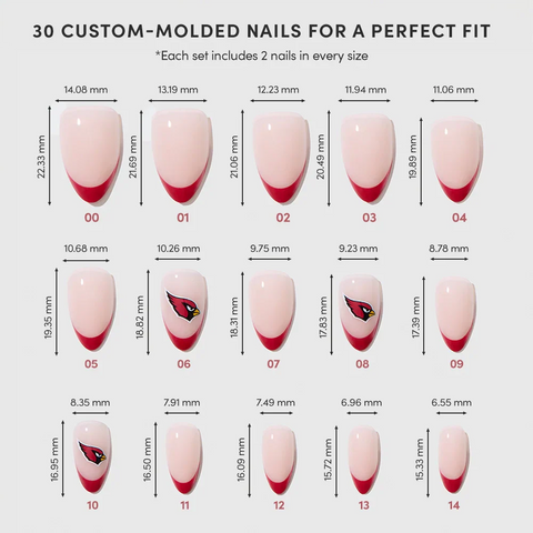 Arizona Cardinals Press-On Nail Set