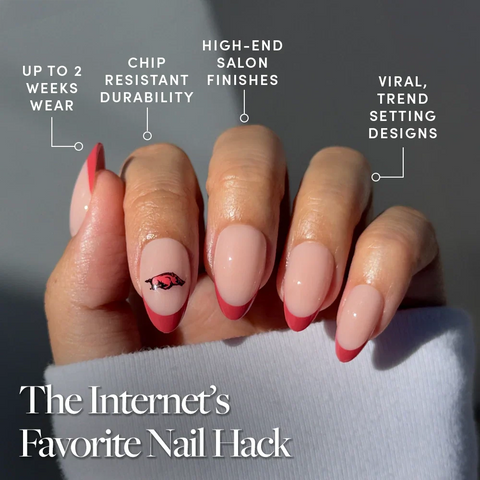 Arkansas Razorbacks Press-On Nail Set