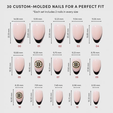 Boston Bruins Press-On Nail Set
