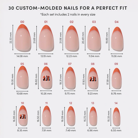 Cincinnati Bengals Press-On Nail Set