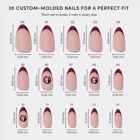 Florida State Seminoles Press-On Nail Set