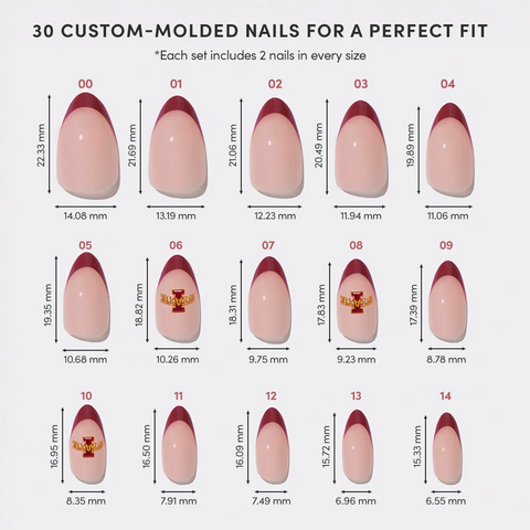Iowa State Cyclones Press-On Nail Set