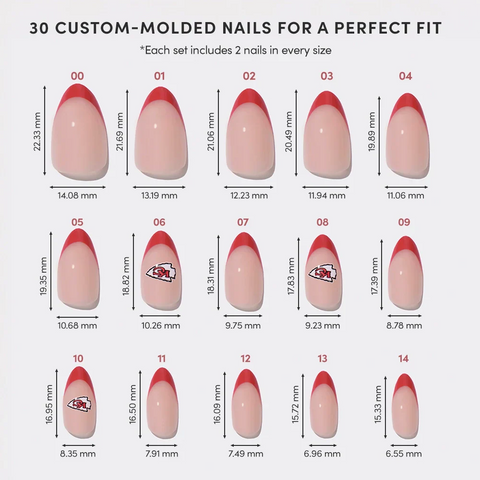 Kansas City Chiefs Press-On Nail Set