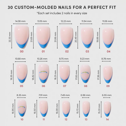 Los Angeles Chargers Press-On Nail Set