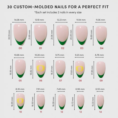 Oregon Ducks Press-On Nail Set