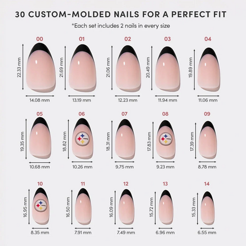 Pittsburgh Steelers Press-On Nail Set